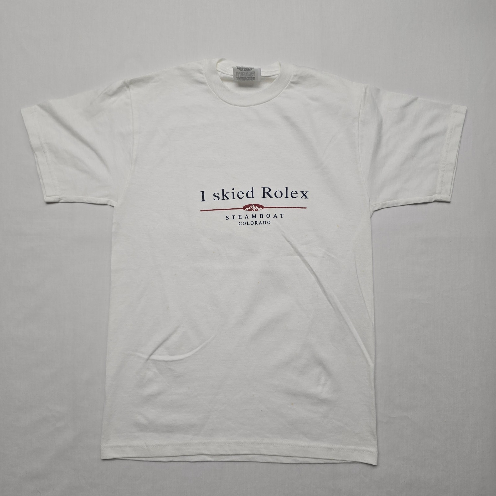 Vintage Steamboat Colorado Shirt Youth Medium I Skied Rolex White Ski Tee